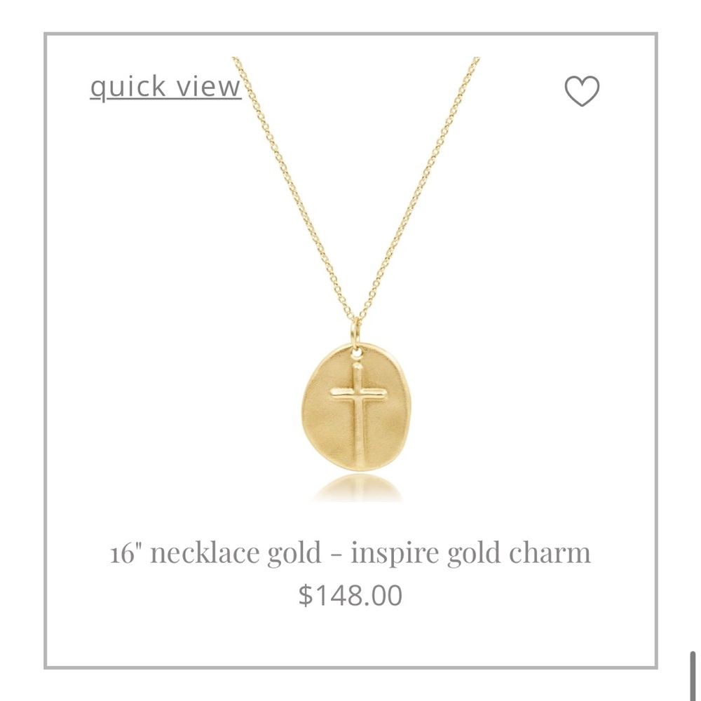 - E Newton 16" necklace gold - inspire gold charm